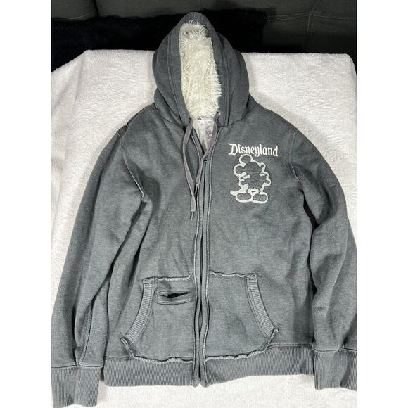 Disneyland 55th Anniversary M Medium Soft Full Zip Sweatshirt Hoodie Walt Disney - Picture 1 of 11
